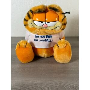 Vintage Garfield Plush "I Not Fat I'm Under Tall" T-Shirt 1978- EUC